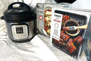 MaxSold Auction: Instant Pot Duo 3-Quart with Two Recipe Books - San Francisco (California, USA) SELLER MANAGED Downsizing Online Auction - Hudson Avenue