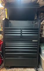MaxSold Auction: Kobalt Matte Black Lockable Two-Piece Rolling Tool Chest & Cabinet - San Francisco (California, USA) SELLER MANAGED Downsizing Online Auction - Hudson Avenue