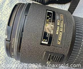MaxSold Auction: Nikon ED Nikkor 80-200mm f/2.8 zoom lens, Nikon D70 DSLR Camera body and more - San Francisco (California, USA) SELLER MANAGED Downsizing Online Auction - Hudson Avenue