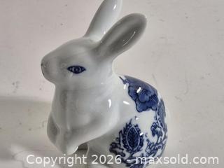 MaxSold Auction: A Blue and White Ceramic Rabbit - Oshawa (Ontario, Canada) SELLER MANAGED Commercial Liquidation Online Auction - Bond Street West