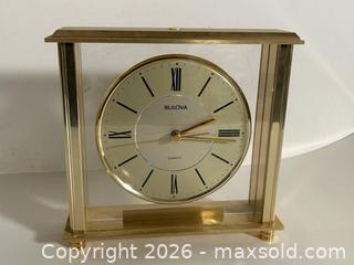 MaxSold Auction: Bulova Grand Prix Table Top Brass Clock.  - Oshawa (Ontario, Canada) SELLER MANAGED Commercial Liquidation Online Auction - Bond Street West