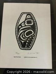 MaxSold Auction: Derek Wilson Haida Silk Screen Print - Oshawa (Ontario, Canada) SELLER MANAGED Commercial Liquidation Online Auction - Bond Street West