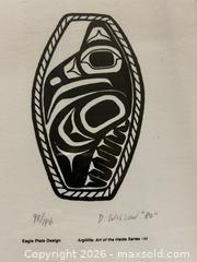 MaxSold Auction: Derek Wilson Haida Silk Screen Print - Oshawa (Ontario, Canada) SELLER MANAGED Commercial Liquidation Online Auction - Bond Street West