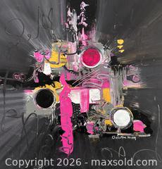 MaxSold Auction: Original Christina Hernig Abstract Painting - Oshawa (Ontario, Canada) SELLER MANAGED Commercial Liquidation Online Auction - Bond Street West