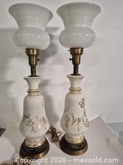 MaxSold Auction: Pair of Vintage Mid-Century German Hand Painted Table Lamps - Oshawa (Ontario, Canada) SELLER MANAGED Commercial Liquidation Online Auction - Bond Street West