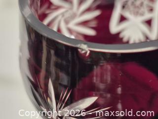 MaxSold Auction: Set of 4 Lausitzer Cut Crystal Ruby Wine Goblets - Oshawa (Ontario, Canada) SELLER MANAGED Commercial Liquidation Online Auction - Bond Street West