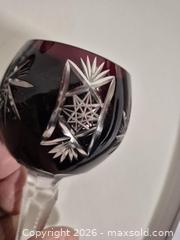 MaxSold Auction: Set of 5 Lausitzer Ruby Cut Crystal Wine Goblets - Oshawa (Ontario, Canada) SELLER MANAGED Commercial Liquidation Online Auction - Bond Street West