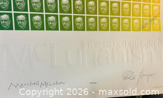 MaxSold Auction: Signed Curtis Hooper Litho Tribute to Marshall McLuhan - Oshawa (Ontario, Canada) SELLER MANAGED Commercial Liquidation Online Auction - Bond Street West