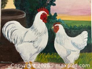 MaxSold Auction: Signed Oil on Board Painting - Oshawa (Ontario, Canada) SELLER MANAGED Commercial Liquidation Online Auction - Bond Street West