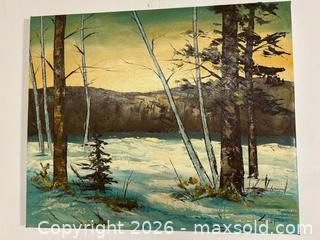 MaxSold Auction: Signed Oil on Canvas Painting - Oshawa (Ontario, Canada) SELLER MANAGED Commercial Liquidation Online Auction - Bond Street West