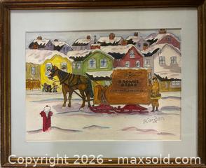 MaxSold Auction: Signed Watercolour Painting - Oshawa (Ontario, Canada) SELLER MANAGED Commercial Liquidation Online Auction - Bond Street West