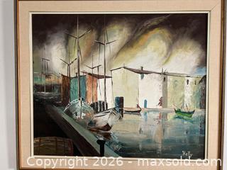 MaxSold Auction: Vintage Framed Signed Oil on Canvas - Oshawa (Ontario, Canada) SELLER MANAGED Commercial Liquidation Online Auction - Bond Street West