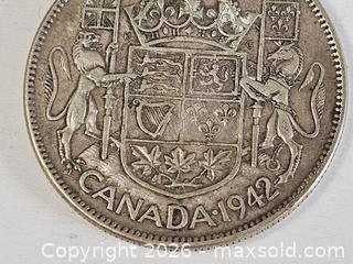 MaxSold Auction: 1942 Canada Silver Half Dollar Coin  - Kingston (Ontario, Canada) SELLER MANAGED Downsizing Online Auction - Woodbine Road