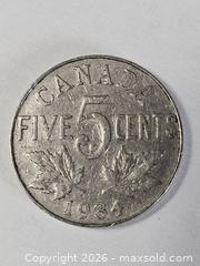 MaxSold Auction: 1943 Canada Nickle Coin  - Kingston (Ontario, Canada) SELLER MANAGED Downsizing Online Auction - Woodbine Road
