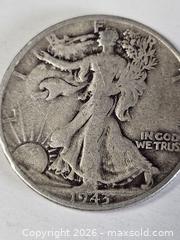MaxSold Auction: 1943 USA Silver Half Dollar Coin  - Kingston (Ontario, Canada) SELLER MANAGED Downsizing Online Auction - Woodbine Road