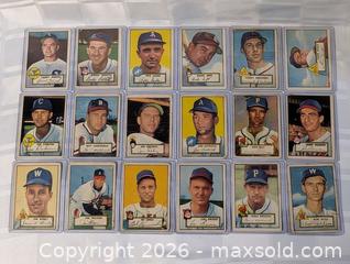 MaxSold Auction: 1952 Topps Baseball Card Lot of 18 Different  - Kingston (Ontario, Canada) SELLER MANAGED Downsizing Online Auction - Woodbine Road