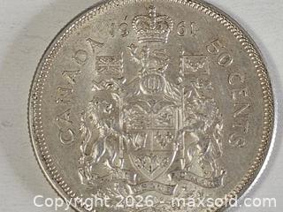 MaxSold Auction: 1961 Canada Silver Half Dollar Coin  - Kingston (Ontario, Canada) SELLER MANAGED Downsizing Online Auction - Woodbine Road