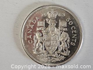 MaxSold Auction: 1963 Canada Silver Half Dollar Coin  - Kingston (Ontario, Canada) SELLER MANAGED Downsizing Online Auction - Woodbine Road