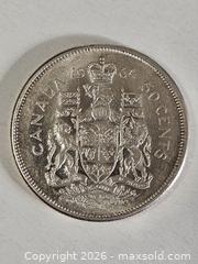MaxSold Auction: 1964 Canada Silver Half Dollar Coin  - Kingston (Ontario, Canada) SELLER MANAGED Downsizing Online Auction - Woodbine Road