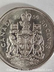 MaxSold Auction: 1964 Canada Silver Half Dollar Coin  - Kingston (Ontario, Canada) SELLER MANAGED Downsizing Online Auction - Woodbine Road