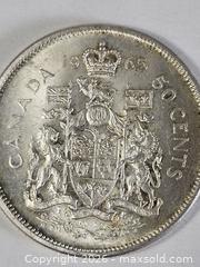 MaxSold Auction: 1965 Canada Silver Half Dollar Coin  - Kingston (Ontario, Canada) SELLER MANAGED Downsizing Online Auction - Woodbine Road