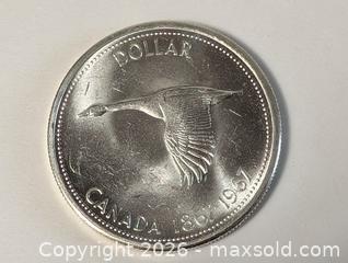 MaxSold Auction: 1967 Canada Silver Dollar Centennial Coin  - Kingston (Ontario, Canada) SELLER MANAGED Downsizing Online Auction - Woodbine Road