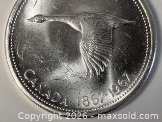 MaxSold Auction: 1967 Canada Silver Dollar Centennial Coin  - Kingston (Ontario, Canada) SELLER MANAGED Downsizing Online Auction - Woodbine Road