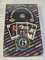 MaxSold Auction: 1992 Original 6 Hockey Card Sealed Wax Box Hockey Cards  - Kingston (Ontario, Canada) SELLER MANAGED Downsizing Online Auction - Woodbine Road