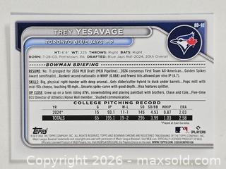 MaxSold Auction: 2024 Topps Baseball Trey Yesavage Rookie Card Blue Jays  - Kingston (Ontario, Canada) SELLER MANAGED Downsizing Online Auction - Woodbine Road