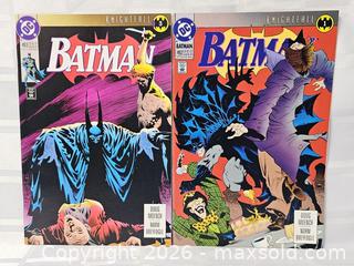 MaxSold Auction: BATMAN #492 , 493 Part 1 of Knightfall! BANE Appearance! DC 1993 Kelley Jones-c - Kingston (Ontario, Canada) SELLER MANAGED Downsizing Online Auction - Woodbine Road
