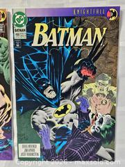 MaxSold Auction: Batman #496 , 497  1st Print DC Comic Book Bane Breaks Bat Cover Knightfall - Kingston (Ontario, Canada) SELLER MANAGED Downsizing Online Auction - Woodbine Road