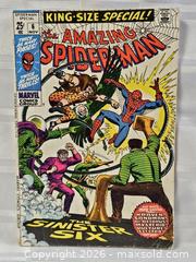 MaxSold Auction: Marvel Comics Group Comic Book Amazing Spider-Man King Size Special #6 1969 Sinister Six  - Kingston (Ontario, Canada) SELLER MANAGED Downsizing Online Auction - Woodbine Road