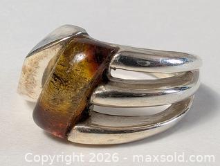 MaxSold Auction: MCM Tigers Eye Sterling Silver Ring Size 8  - Kingston (Ontario, Canada) SELLER MANAGED Downsizing Online Auction - Woodbine Road