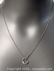 MaxSold Auction: Sterling Silver 18" Necklace with Heart Pendant  - Kingston (Ontario, Canada) SELLER MANAGED Downsizing Online Auction - Woodbine Road