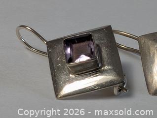MaxSold Auction: Sterling Silver Amethyst Earrings Set  - Kingston (Ontario, Canada) SELLER MANAGED Downsizing Online Auction - Woodbine Road