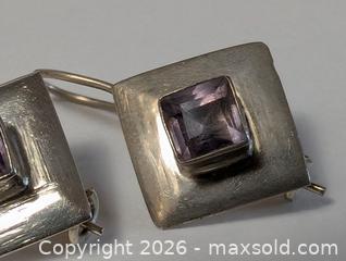 MaxSold Auction: Sterling Silver Amethyst Earrings Set  - Kingston (Ontario, Canada) SELLER MANAGED Downsizing Online Auction - Woodbine Road