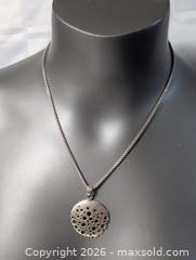 MaxSold Auction: Sterling Silver Necklace Thick 18" with Sterling Pendant Unique  - Kingston (Ontario, Canada) SELLER MANAGED Downsizing Online Auction - Woodbine Road