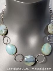 MaxSold Auction: Sterling Silver Stone Necklace  - Kingston (Ontario, Canada) SELLER MANAGED Downsizing Online Auction - Woodbine Road