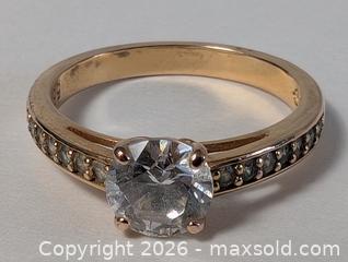 MaxSold Auction: Swarovski Vintage Ring Size 8 18K Gold Plate Signed  - Kingston (Ontario, Canada) SELLER MANAGED Downsizing Online Auction - Woodbine Road