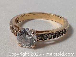 MaxSold Auction: Swarovski Vintage Ring Size 8 18K Gold Plate Signed  - Kingston (Ontario, Canada) SELLER MANAGED Downsizing Online Auction - Woodbine Road