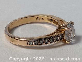 MaxSold Auction: Swarovski Vintage Ring Size 8 18K Gold Plate Signed  - Kingston (Ontario, Canada) SELLER MANAGED Downsizing Online Auction - Woodbine Road