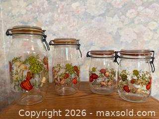 MaxSold Auction: Vintage ARC France Spice of Life Canister Jars - Saratoga (California, USA) SELLER MANAGED Estate Sale Online Auction - Allendale Avenue