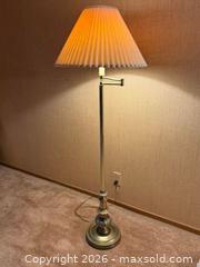 MaxSold Auction: Vintage Brass Stiffel Style Swing Arm Floor Lamp - Saratoga (California, USA) SELLER MANAGED Estate Sale Online Auction - Allendale Avenue