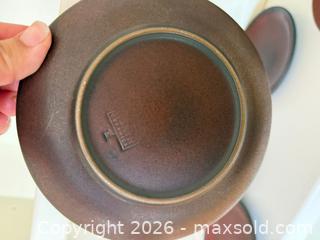 MaxSold Auction: Vintage Brown Cerami Stoneware Plates - Saratoga (California, USA) SELLER MANAGED Estate Sale Online Auction - Allendale Avenue