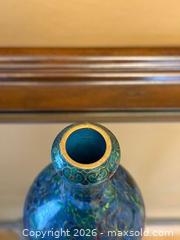 MaxSold Auction: Vintage Chinoiserie Blue Gold Floral Cloisonne Vase - Saratoga (California, USA) SELLER MANAGED Estate Sale Online Auction - Allendale Avenue