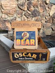 MaxSold Auction: Vintage Fruit Crates: Knotts Berry Farm, California Bear, & The Oscar of Table Grapes - Saratoga (California, USA) SELLER MANAGED Estate Sale Online Auction - Allendale Avenue