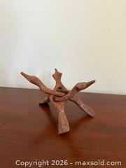 MaxSold Auction: Vintage Hand Carved Wooden Cobra Tripod Stand - Saratoga (California, USA) SELLER MANAGED Estate Sale Online Auction - Allendale Avenue