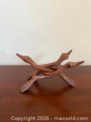 MaxSold Auction: Vintage Hand Carved Wooden Cobra Tripod Stand - Saratoga (California, USA) SELLER MANAGED Estate Sale Online Auction - Allendale Avenue