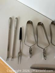 MaxSold Auction: Vintage Hors D'oeuvre / Appetizer/ Seafood Forks & Escargot Tongs - Saratoga (California, USA) SELLER MANAGED Estate Sale Online Auction - Allendale Avenue