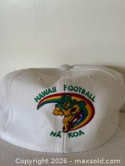 MaxSold Auction: Vintage Kee & Ed Headwear Hawaii Football Na Koa Cap Hat - Saratoga (California, USA) SELLER MANAGED Estate Sale Online Auction - Allendale Avenue